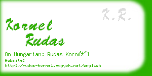 kornel rudas business card